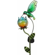 Teresa's Collections 42''H Bird Solar Garden Lights for Garden Decor, Outdoor Metal Flower Solar Yard Stake Lights for Lawn Patio Yard Decor, Gifts for Mom Grandma